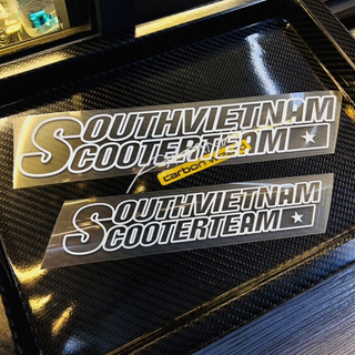 Tem logo sticker chữ South Việt Nam Scooter Tem loại in trong uv cao cấp