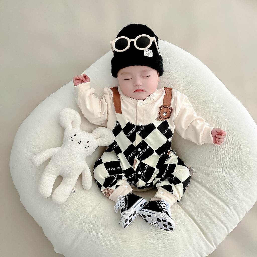 Body yếm gấu  thu đông cao cấp - Hàng Quảng Châu - 3-13kg - Shubim Kids