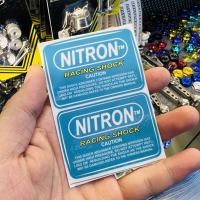 Tem sticker decal chất liệu in trong thương hiệu Nitron, thích hợp dán trên các nền xe sáng màu
