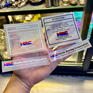 Tem Logo Sticker Dán Thông Số HRC Loại Decal In Trong Thích Hợp Dán Nhiều Dòng Xe Với Hai Phối Màu Đen, Trắng