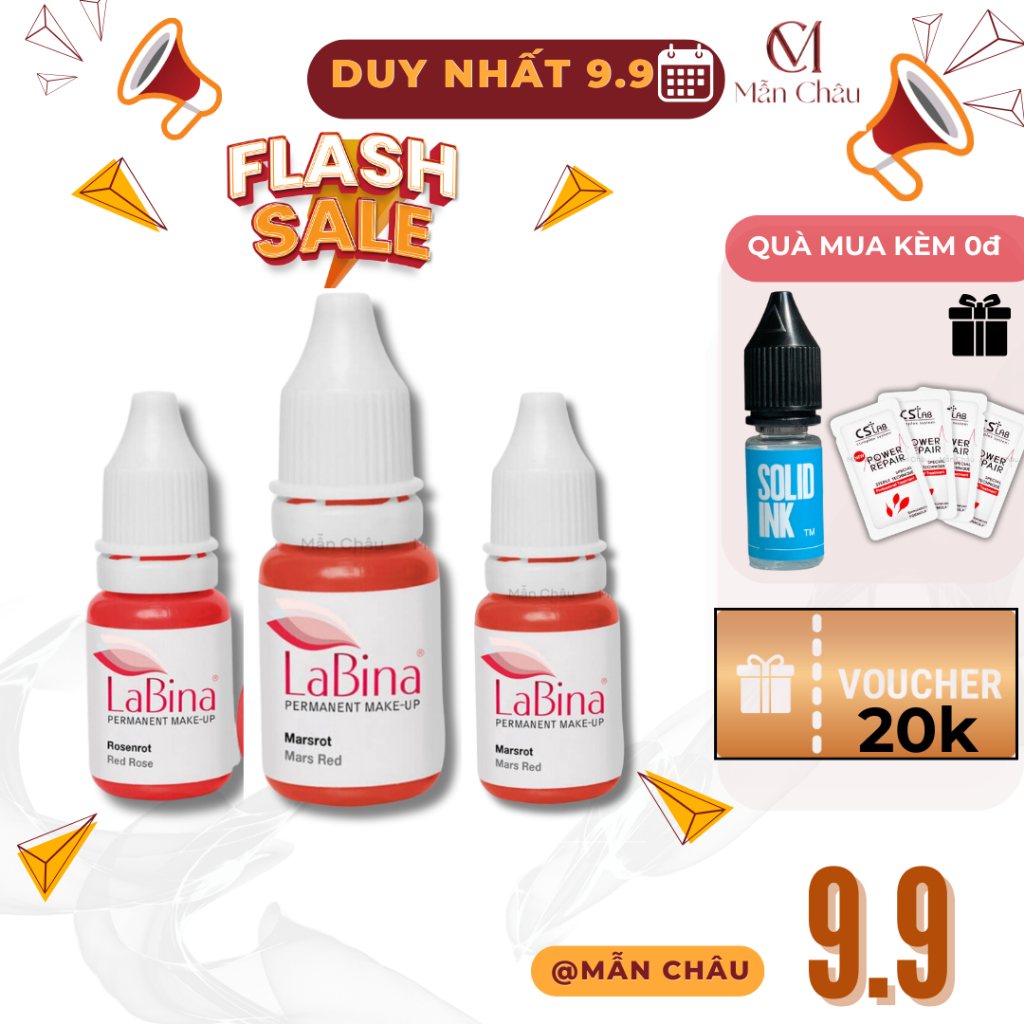 Mực Môi Thẩm Mỹ LABINA Đức Chai 10ML Chai Mini