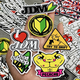 Tem logo sticker jdm racing dán nón bảo hiểm, xe máy, ô tô