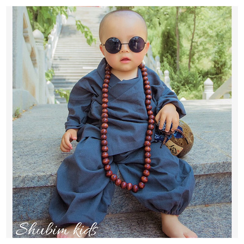 Sét bộ hoà thượng - chú tiểu - tiều phu cho bé - Shubim kids