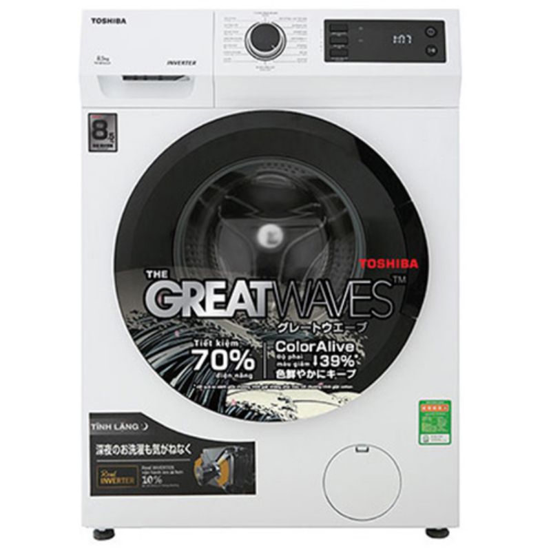 Máy giặt lồng ngang TOSHIBA 8,5kg TW-BK95S2V  - Chính hãng, mới 100%, nguyên đai, nguyên kiện, nguyên Seal.