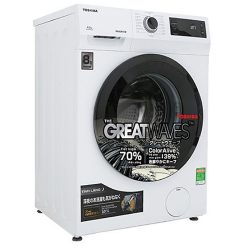 Máy giặt lồng ngang TOSHIBA 8,5kg TW-BK95S2V  - Chính hãng, mới 100%, nguyên đai, nguyên kiện, nguyên Seal.