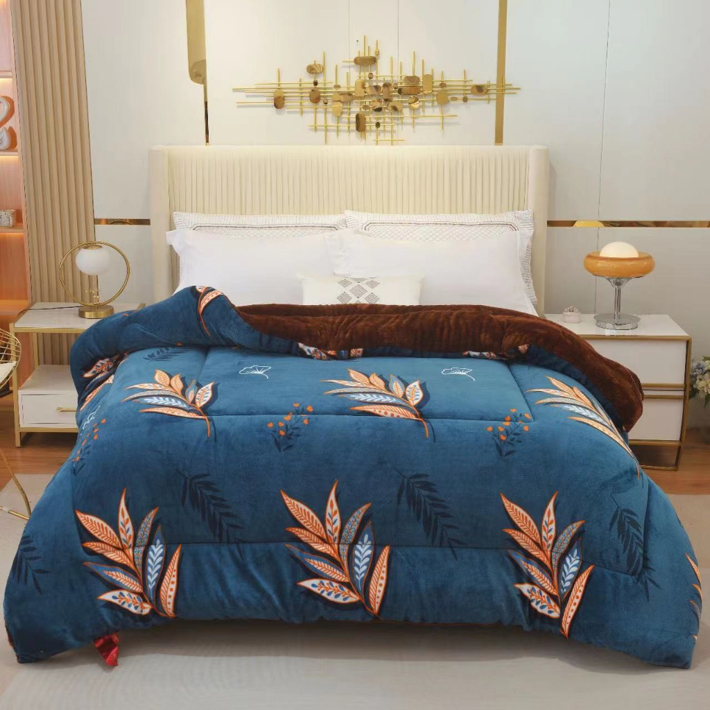 Chăn Nỉ Lông Cừu YUKI Siêu Ấm,Chăn Mền YUKI Dày Mịn, Kích Thước 2mx2m3, Nặng 4kg - Hàng Xuất Nhật