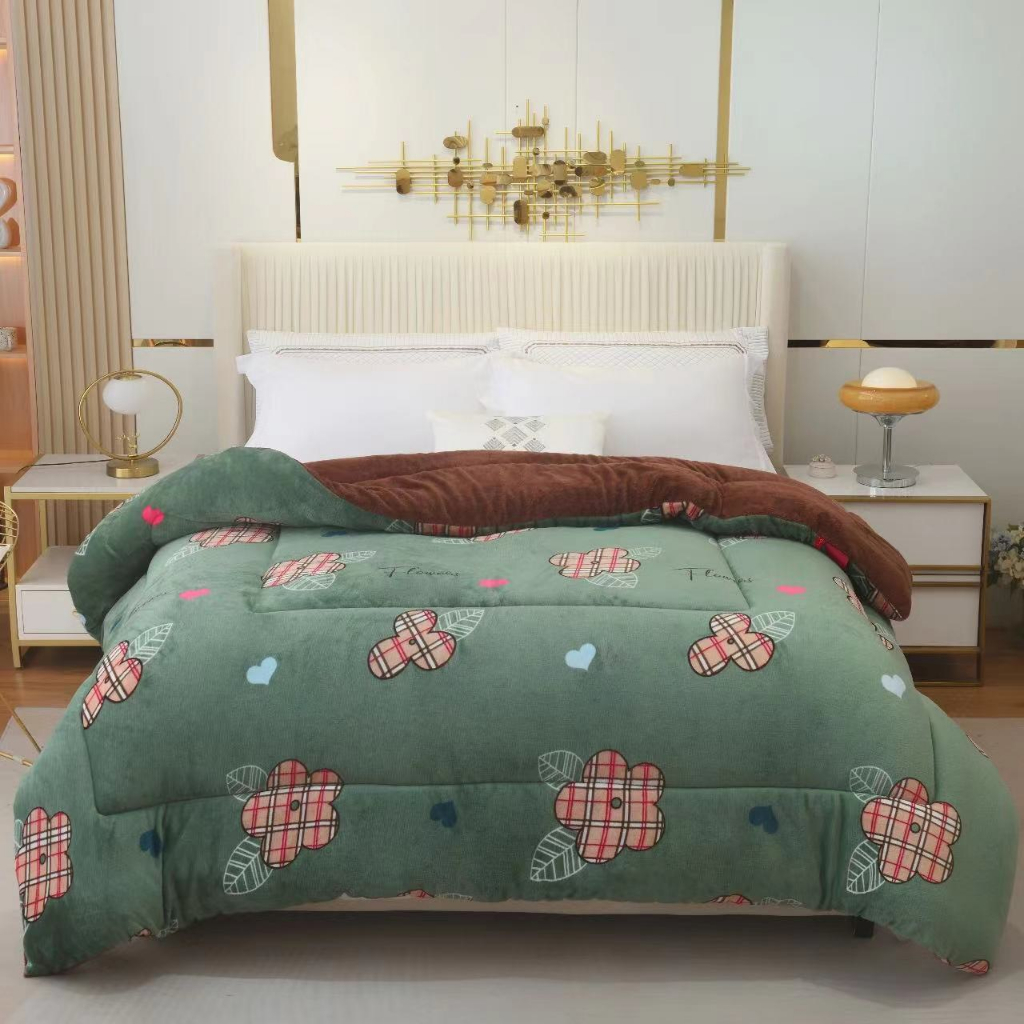 Chăn Nỉ Lông Cừu YUKI Siêu Ấm,Chăn Mền YUKI Dày Mịn, Kích Thước 2mx2m3, Nặng 4kg - Hàng Xuất Nhật