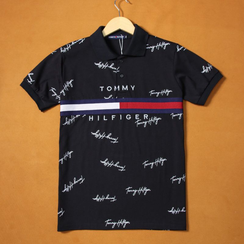 Áo thun nam nữ cổ bẻ cố tròn tommy thêu vải cotton co giãn trẻ trung nhiều mẫu BR2480