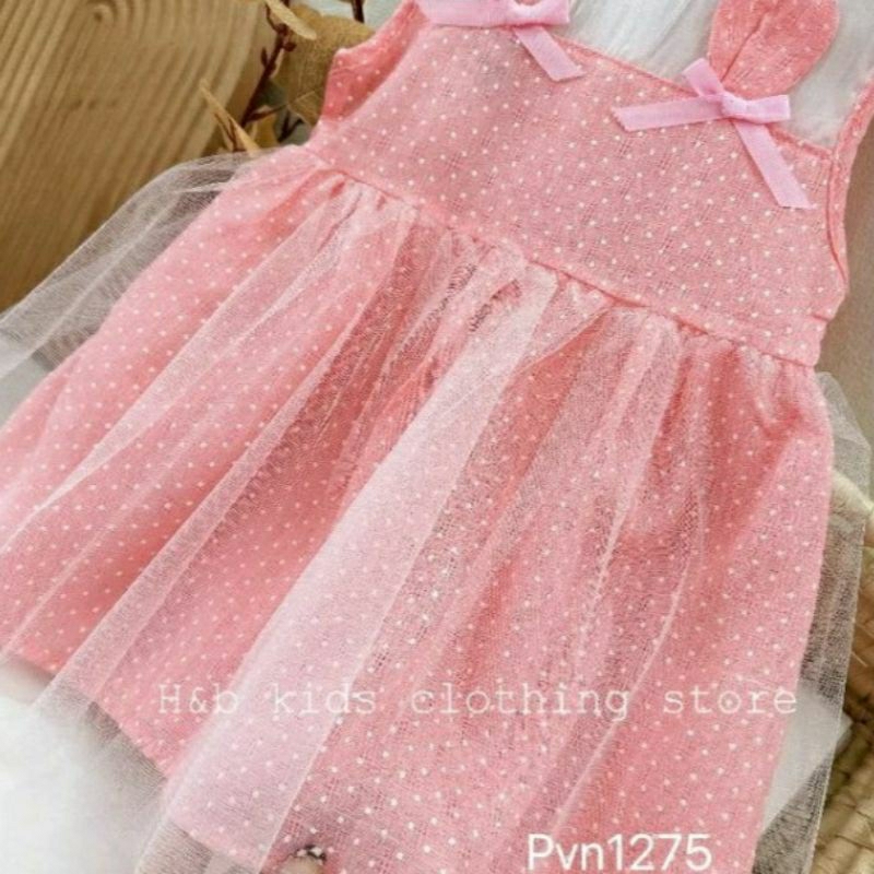 Váy bé gái size 7 - 15ky/ Đầm bé gái chất thô đũi mềm mát họa tiết tai thỏ xinh xắn