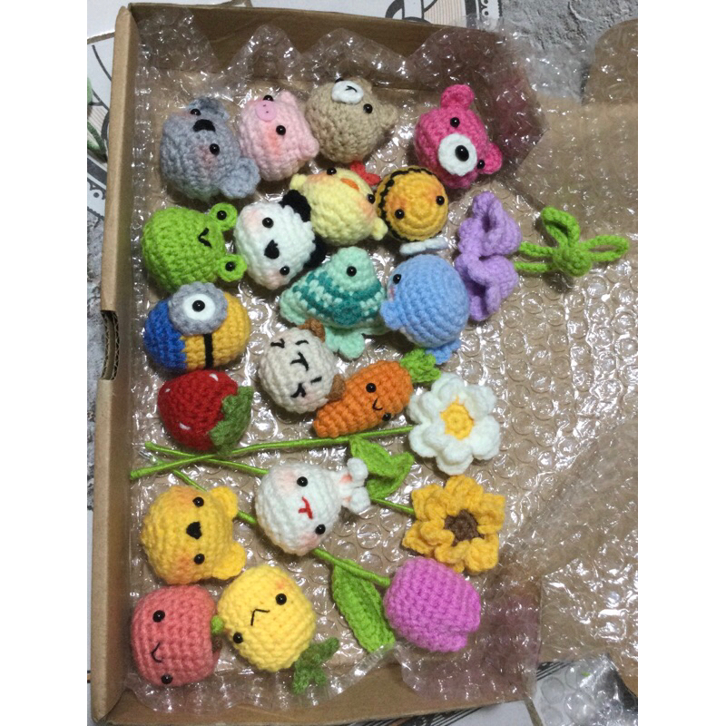 🐷🐇Móc khoá mini bằng len🐻🐣3cm