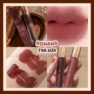[01-09] Son kem lì Romand Milk Tea Velvet Tint
