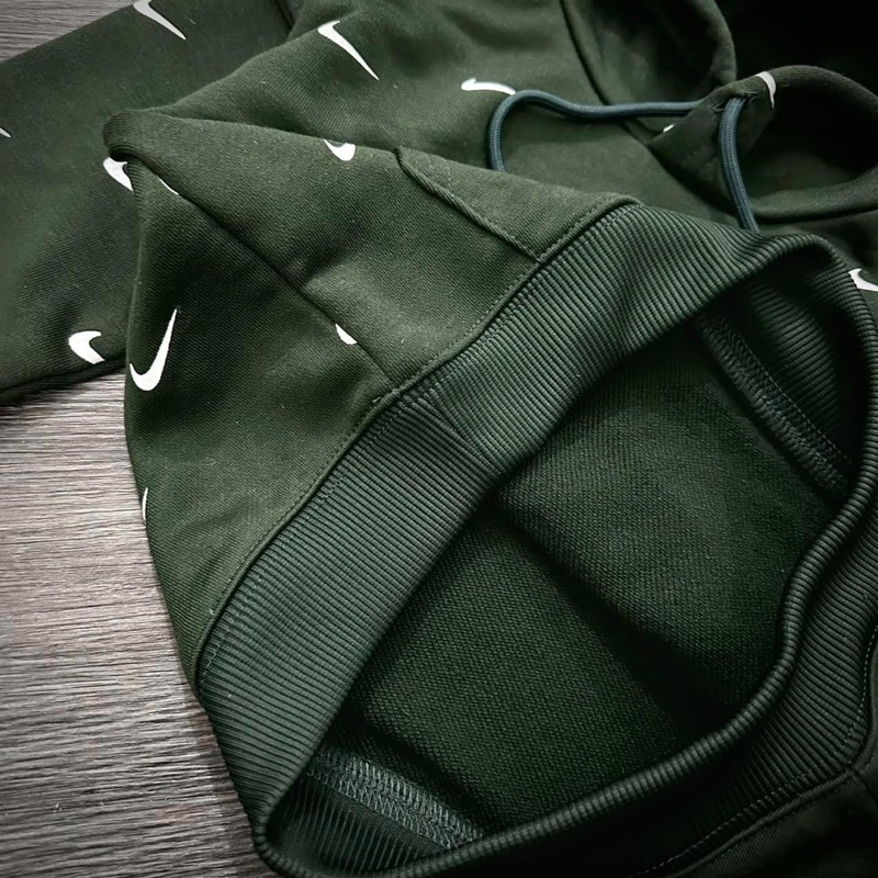 Bộ nỉ cho bé trai,gáifrom rộng có mũ dày dặn phong cách thể thao