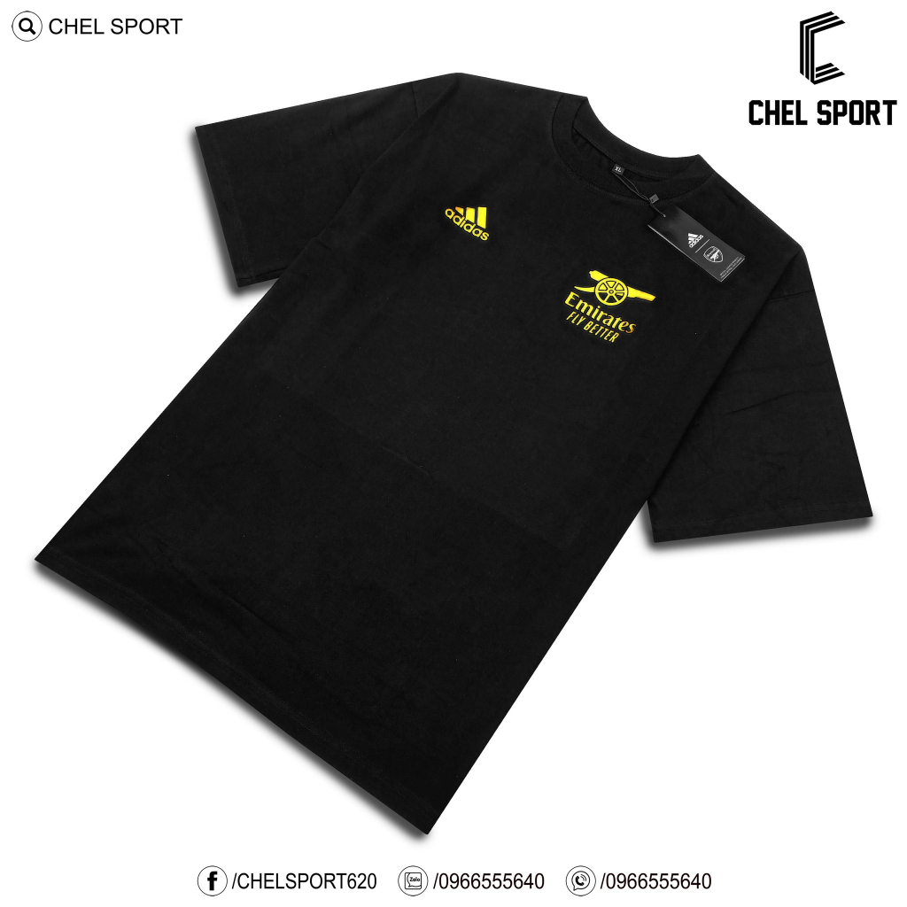 Áo thun logo thêu Ar Se Nal di chuyển 100% cotton