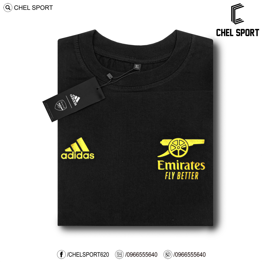 Áo thun logo thêu Ar Se Nal di chuyển 100% cotton