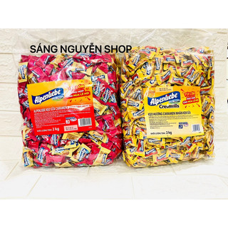 Kẹo Cứng Alpenliebe Sữa Caramen + Dâu Kem - Mentos Bịch 2kg