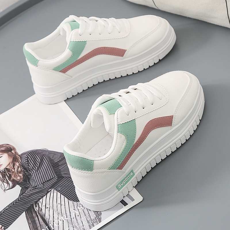 Giày thể thao nữ độn đế Albino Store giày nữ sneaker màu trắng ulzzang Hàn Quốc M503