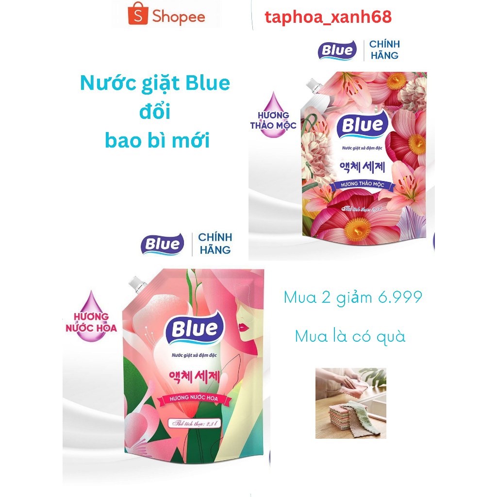 Nước Giặt BLue Công Nghệ Hàn Quốc Chính Hãng 2000ml