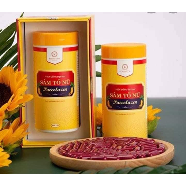 Viên uống đẹp da Sâm Tố Nữ Puecolazen Kohinoor 120 viên. Chính Hãng