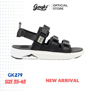 Giày Sandal Nam Genki Màu Đen Quai Ngang Thể Thao Trẻ Trung Hàng Chính Hãng Streetstyle YK279