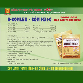 B-comlex - cốm k3+c 100g sản phẩm đặc hiệu trang trại chuyên dụng. nguyên liệu ngoại nhập. dạng cốm hòa tan