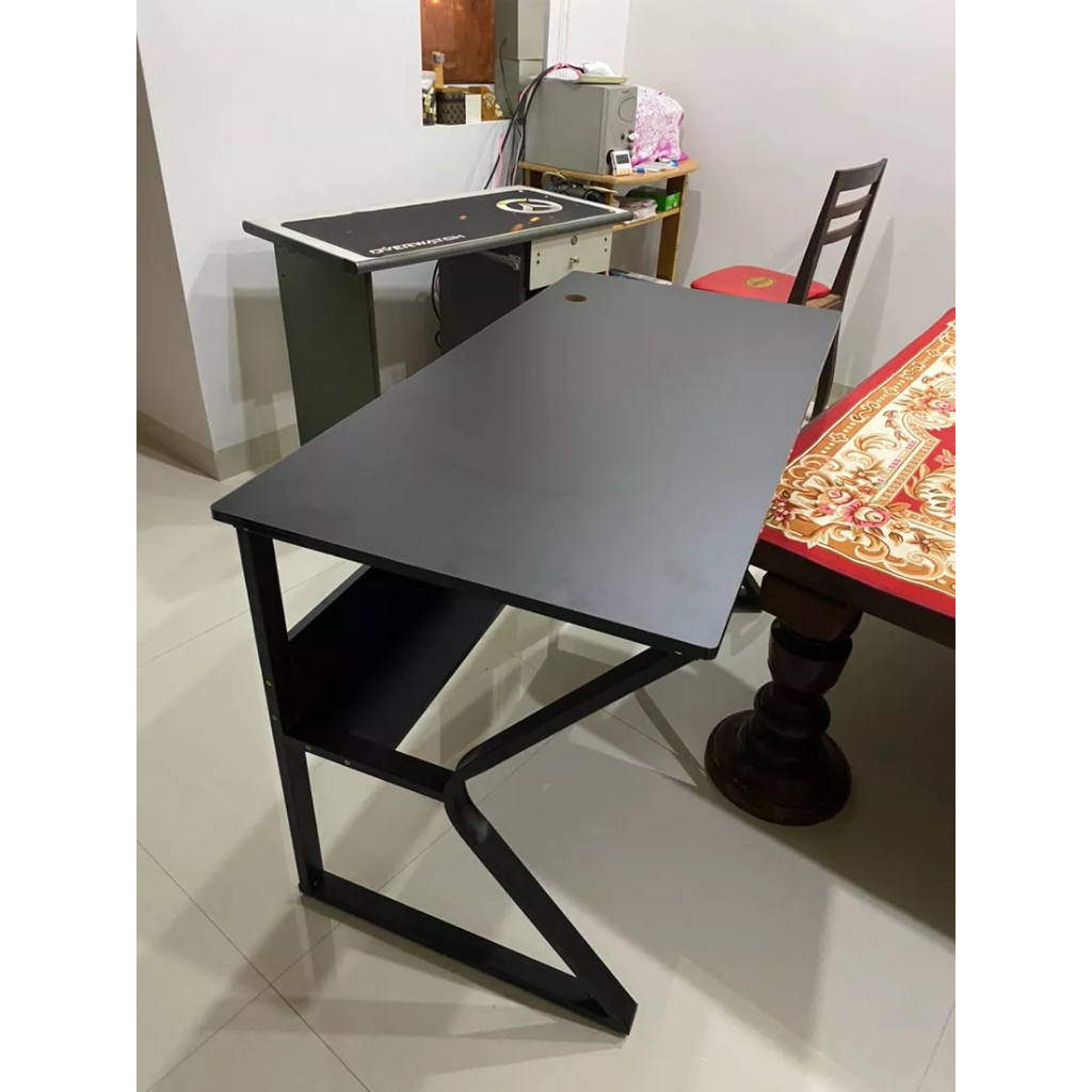 Bàn làm việc, bàn học chân sắt sơn tĩnh điện, mặt gỗ chống nước decor góc làm việc hiện đại - SGM67