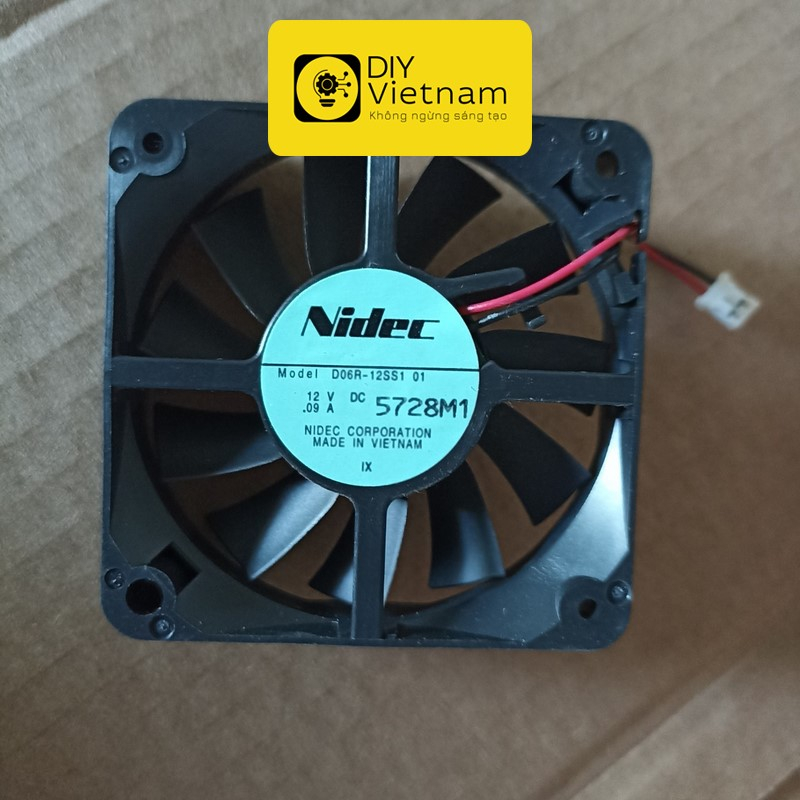 Quạt tản nhiệt Nidec 6015 DC12V 0.09A 60x60x15mm