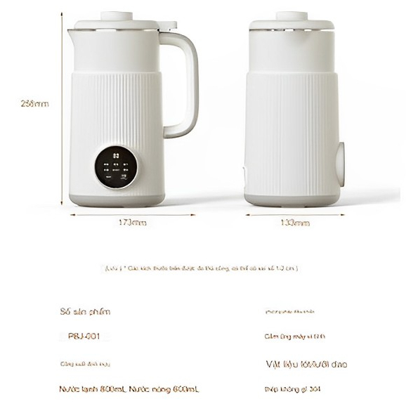 Máy Làm Sữa Hạt Ostmars Cầm Tay Mini, Máy Xay Sữa Hạt Đa Năng 800ml