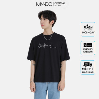 Áo Phông  Nam Cổ Tròn Ngắn Tay MANDO  In Chữ Phong Cách Hàn Quốc Thời Trang Nam MANDO  PDN036