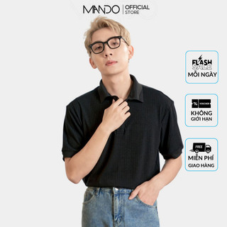 Áo Phông Polo Nam MANDO Tay Ngắn Chất Vải Thun Gân Cao Cấp Co Dãn Phong Cách Hàn Quốc Basic POL010