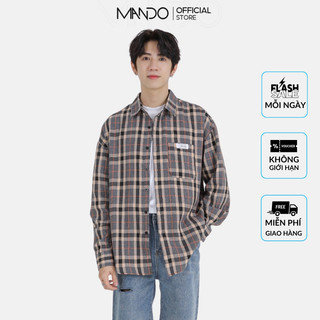 Áo Sơ Mi Nam Dài Tay Kẻ Caro Form Rộng Mềm Mịn Phong Cách Hàn Quốc Thời Trang Nam MANDO SMD082-SMD113