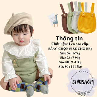Yếm len kiểu dáng basic mùa thu đông phong cách Hàn Quốc cho bé SHINSHOP QA107