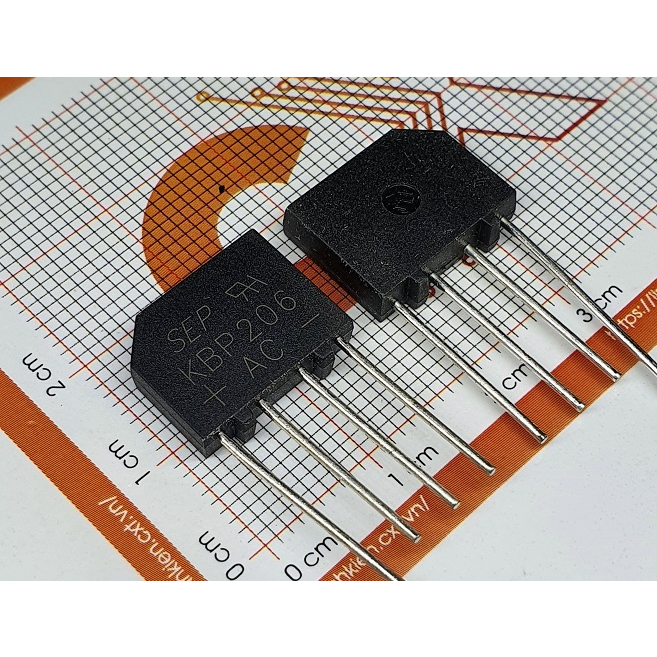 KBP206 Diode cầu 2A 600V DIP-4