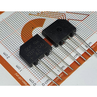 Kbp206 diode cầu 2a 600v dip-4