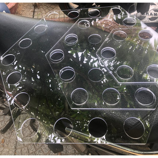 Khay Đế Tháp Nước Mica Lục Giác