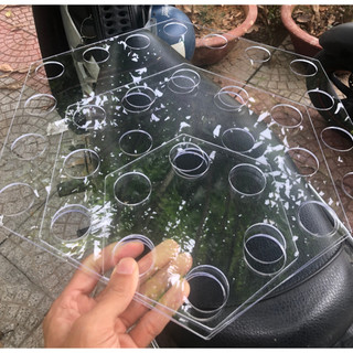 Khay Đế Tháp Nước Mica Lục Giác