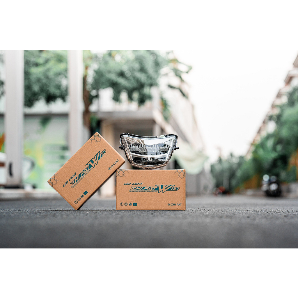 Choá Đèn Led 2 Tầng Zhi.pat dành cho xe  WAVE A/S/RS/RSX FUTURE X 125CC có phiên bản mới màu tím