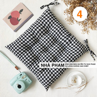 ĐỆM NGỒI BỆT CARO HÌNH 04 (40cm,45cm,50cm)