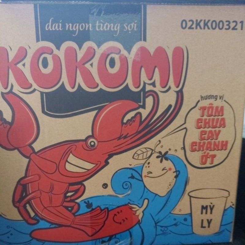 Mì Kokomi Đại Tôm chua cay thùng 24ly