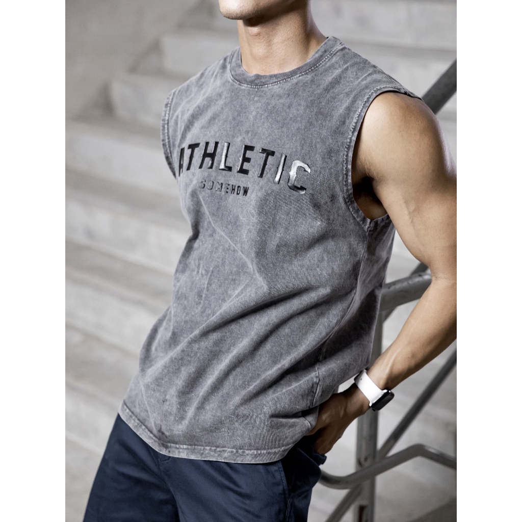 Áo Tanktop Nam Wash Athletic, Chất Liệu Thun Mộc Thoải Mái, TT0005, SOMEHOW