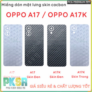 Miếng dán mặt lưng skin carbon Oppo A17 / A17K