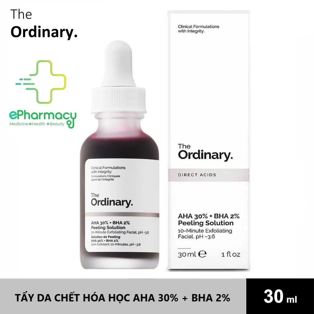 Tinh Chất Peel da The Ordinary AHA 30%+BHA 2% Peeling Solution 30ml (pth)