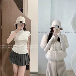 Mũ dạ nơ vành nhỏ hàn quốc các loại