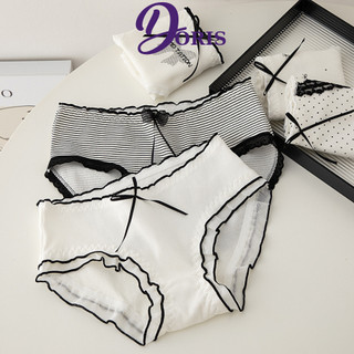 Quần Lót Cotton Nữ Cao Cấp Gân Tăm Phối Nơ Gợi Cảm DORIS 389