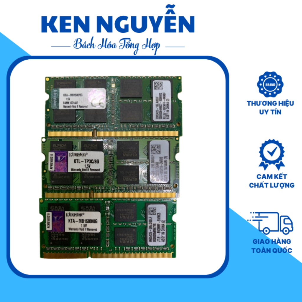 Ram Laptop Ddr3 (Pc3) 8gb 4gb 1.5vol Bus 1600 Tháo Máy Zin Đẹp Như Mơi. Bảo Hành 3 Năm