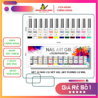 Sét 12 màu cọ nét gel fuzimei 12ml