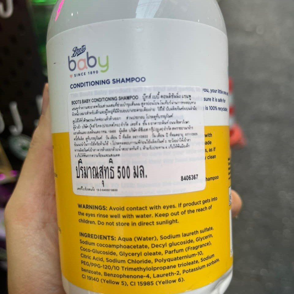 Dầu gội kèm xả Boots Baby Since 1890 Thái Lan cho trẻ em