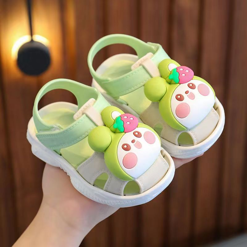 Dép sandal bé gái cao su hình hổ dâu