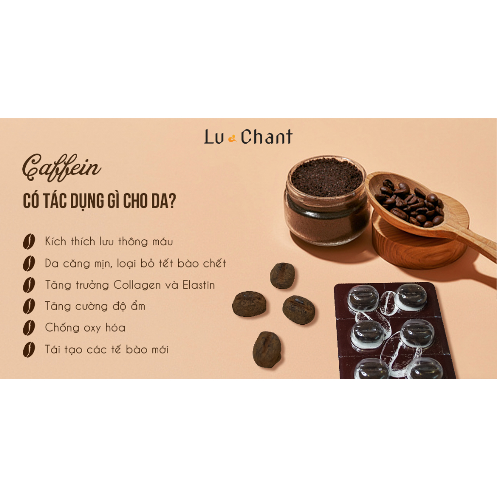 Tẩy Tế Bào Chết Cà Phê Lu&Chant PillingBean - 18 Viên Nén