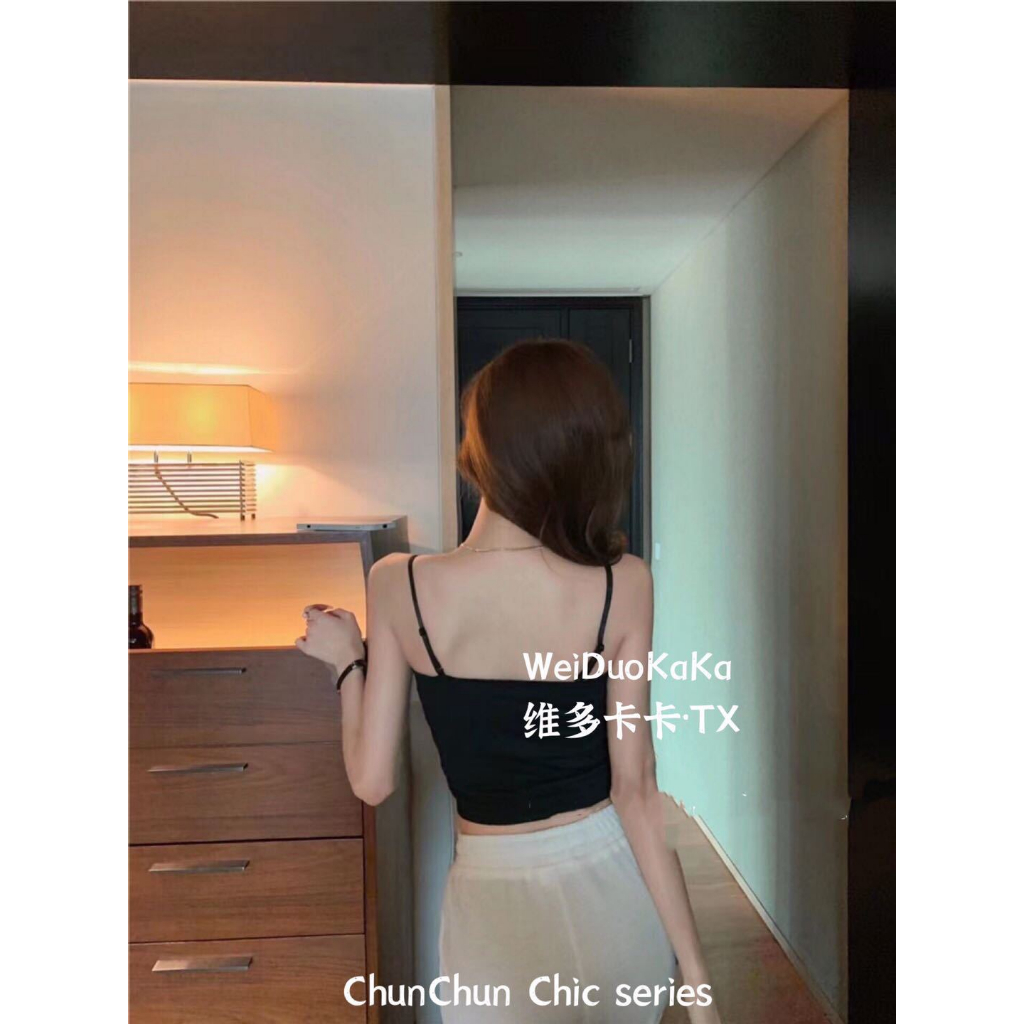 Áo Bra 2 dây len tâm có mút ngực dây tháo rời - Áo Ống 2 dây