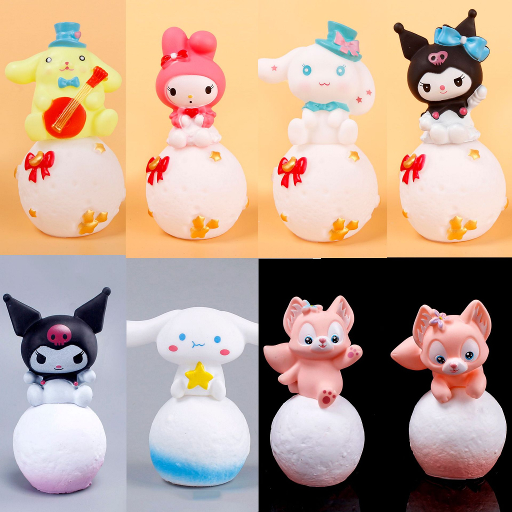 Mô hình Cina quả cầu phát sáng| Mô hình nhựa mini trang trí bàn học có đèn slime